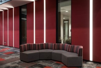 autex vertiface 1300mm wide fabric wall covering per lineal metre ( min 2 mtrs )