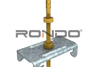 rondo 65mm m6 adjustable anchor bolt furring channel to concrete